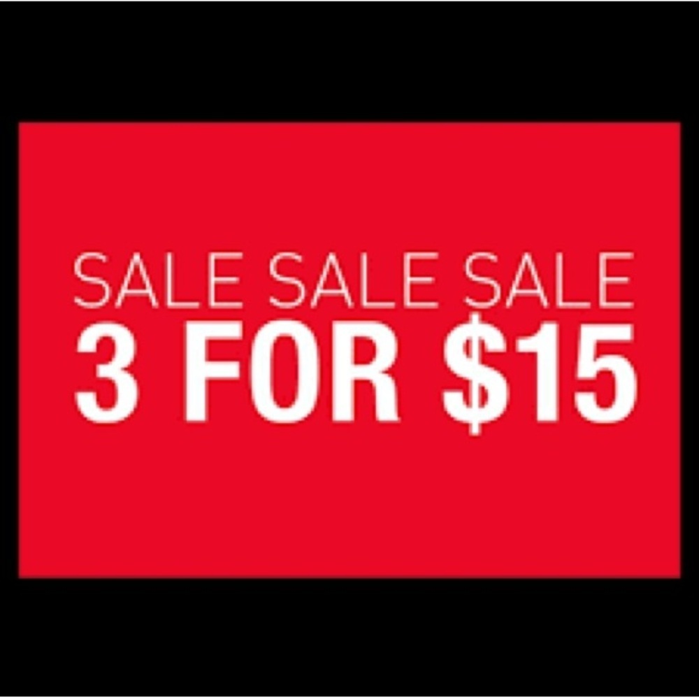 Sale 3 items for 15$​